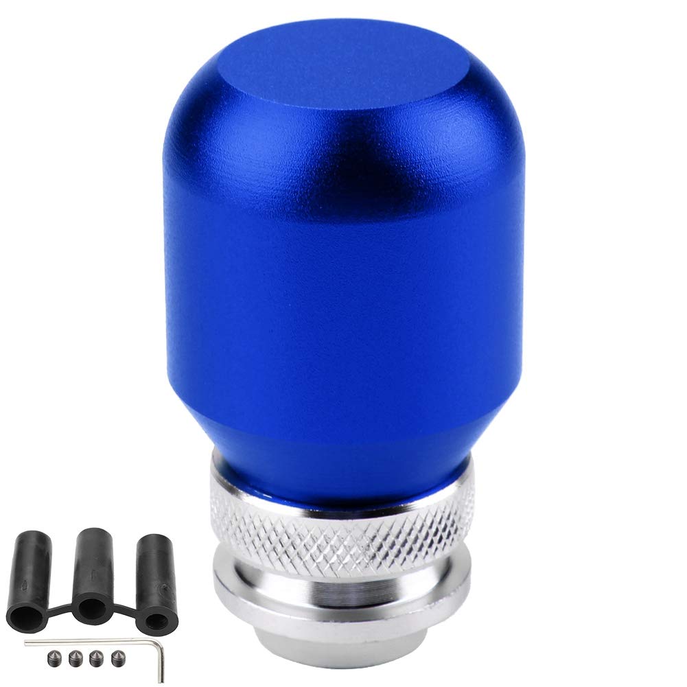 Pomello Cambio Manuale Universale 18 Cm In Lega Di Alluminio, Colore Blu, Ergonomico