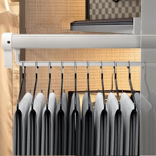 Tringle à vêtements extensible de 51 cm pour dressing et penderie