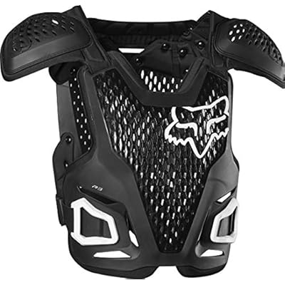 Fox Racing R3 Motocross Dirt Bike Chest Guard, Black, Small/Medium