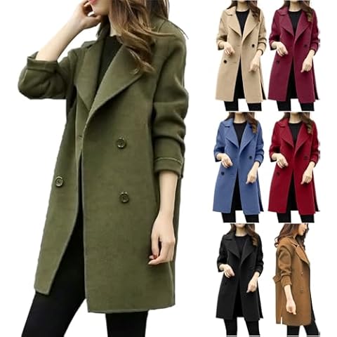 FunAloe Wool Blend Plus Size Coat Cover