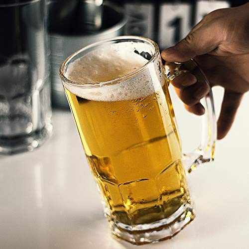 35 Oz Beer Mugs,Heavy Large Beer Glasses With Handle,Classic Beer Mug Glasses,Style Extra Large Glass Beer Stein Super Mug #TOP4
