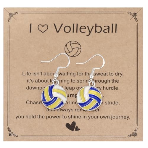 Volleyball Jewelry for Women Senior Team Mom Player Gift Dangle Volleyball Earrings