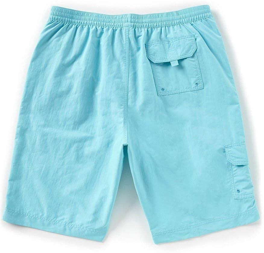 Roundtree & Yorke Caribbean Solid Cargo 7" Swim Trunks Bright Aqua Size XLarge S55M500L2