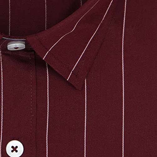 Image of GHPC by Arihant Men's 100% Cotton Stripe Full Sleeves Regular Fit Formal Shirt