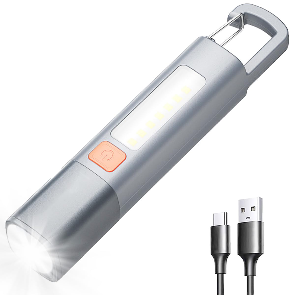 Rechargeable LED Flashlights High Lumens, 20,000 Lumens Super Bright Flashlight with USB Cable and Hook, 3 Modes, Waterproof Flash Light Handheld Powerful Flashlight for Home Camping Emergencies