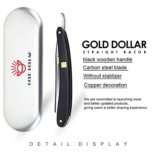Gold Dollar Straight Razor Wooden Scale Vintage Razor For Men & Barber Shaving Ready Without Stabilizer #TOP1