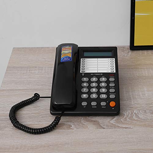 ASHATA Telefono con Filo, Display LCD con Cavo