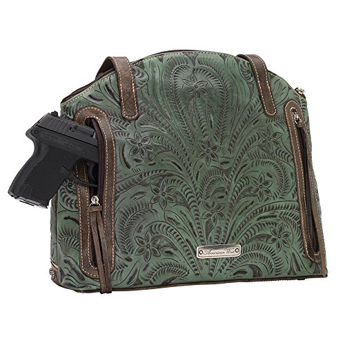 Annie's Secret Half Moon Tote for Women | Leather Lined Ambidextrous Conceal Carry Pocket on Back3