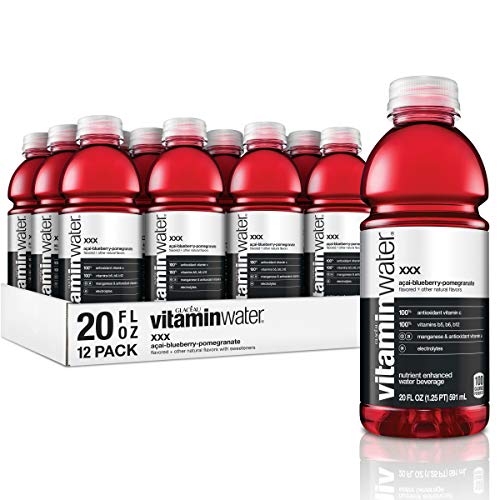 vitaminwater Electrolyte Enhanced Water w/ Vitamins, xxx Acai-Blueberry-Pomegranate, 20 Fl. Oz (Pack of 12)