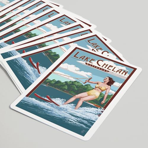 Juego de 52 cartas estilo póker Lake Chelan miniatura 5