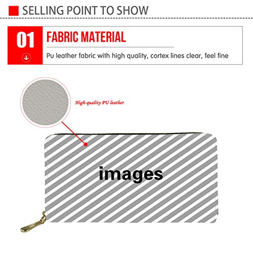 Belidome Brown Cow Print Long Wallet for Women Shopping Walk Card Holder with Zipper3