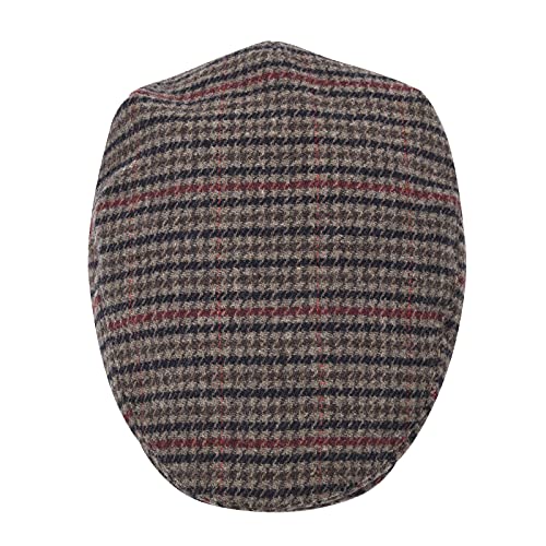 Starance Men Hat Wool Blend Newsboy Ivy Hat Tweed Flat Cap (Houndstooth Coffee, 7 3/4) #TOP5