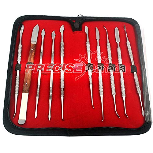 PRECISE CANADA: Dental LAB Stainless Steel KIT Wax Carver Set Dental Instruments '10 PCS'