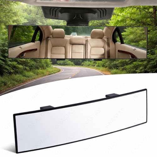 Image of Rear View Mirror, Clip On Rear View Wide Angle Mirror, Panoramic Interior Extended Rear View Mirror, Anti-Glare, car mirror -1pc (Car Sun Visor)