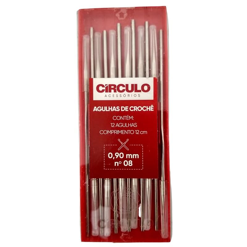 Kit Agulha de Crochê Aço c/ 12 unidades Círculo