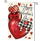 AVOIN colorlife Happy Valentines Day Garden Flag 12x18 Inch Double Sided...