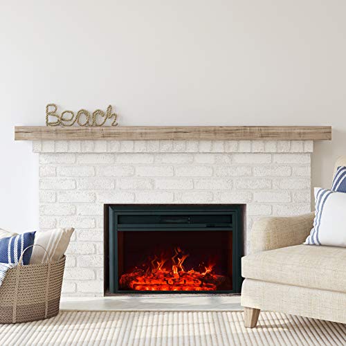 FLAME&SHADE 28 Inch Wide Electric Fireplace Insert, Portable Free-Standing Heater with Remote Control & Timer, 1500/750w - Thumbnail 6