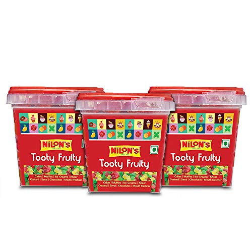 Image of Nilon's Tooty Fruity Mix 150g (Pack f 3) | Delicious Colorful Candied Papaya Cherry Topping | Perfect Sprinkles for Cakes, Cookies, Ice Creams