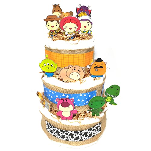Tarta de pañales toy story| Pañales | Regalos recién nacidos | Regalos bebés | Lulamuk