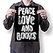 Damdekoli Peace Love Books Poster - 11x17 Inches