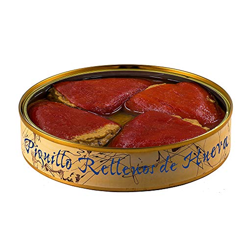Pimientos de Piquillo rellenos de Hueva de Atún con Aceite de Oliva de 280 gramos | Conservas de...