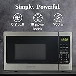 Farberware 0.9 Cu. Ft. Countertop Microwave Oven – 900 Watts Power, Auto Cook Settings, Defrost, Easy Clean and Child Safety Lock - Stainless - Image 2