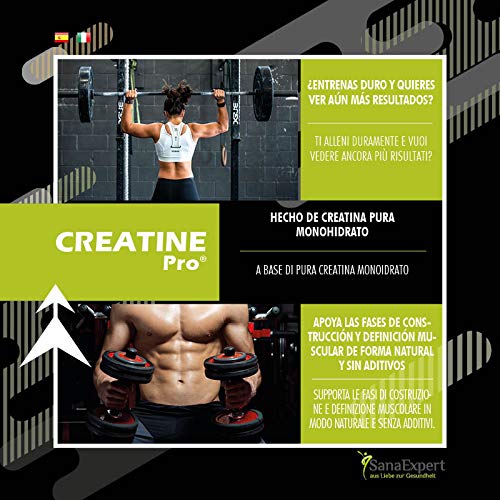 SanaExpert Creatine Pro (Creapure), sports drink for 215 servings, 100% creatine monohydrate, creatine powder, highly… - Image 4