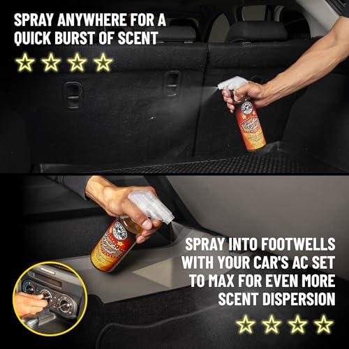 Image of Chemical Guys Signature Scent Air Freshener & Odor Eliminator (4 oz) (3 Pack) - Crisp, Masculine Fragrance Spray for Car, Office & Interior Spaces