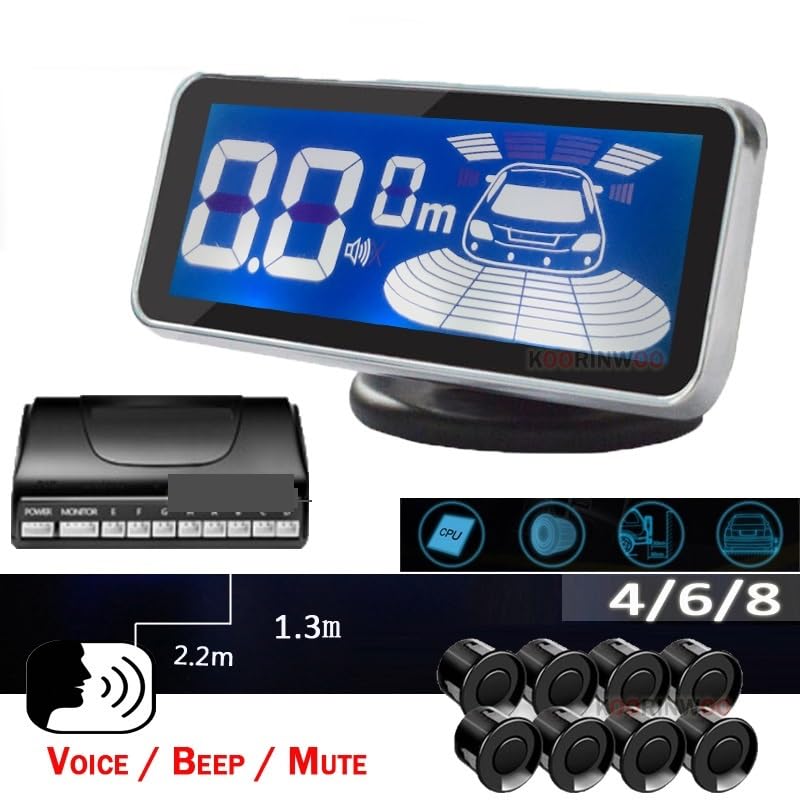 Capteur d'aide au stationnement PDC Parktronic avec 6 capteurs gris et écran LED - 2