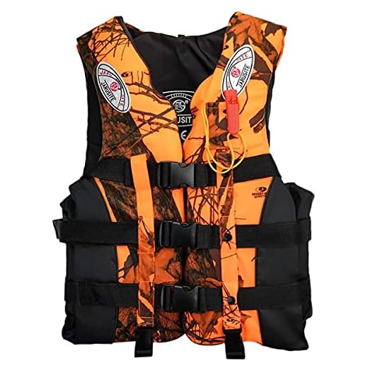 Swimming Rafting Buoyancy Life Jacket Camouflage Sea Fishing Vest Fiske kostym Vest Life Jacka för barn och vuxna,Orange camouflage,XS