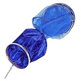 LEDMOMO 涂胶双圈不锈钢魚护 魚り網メッシュ網厚手コーティング 拘束力強い地面固定式 引き伸ばし防止ワカサギ釣り用漁具