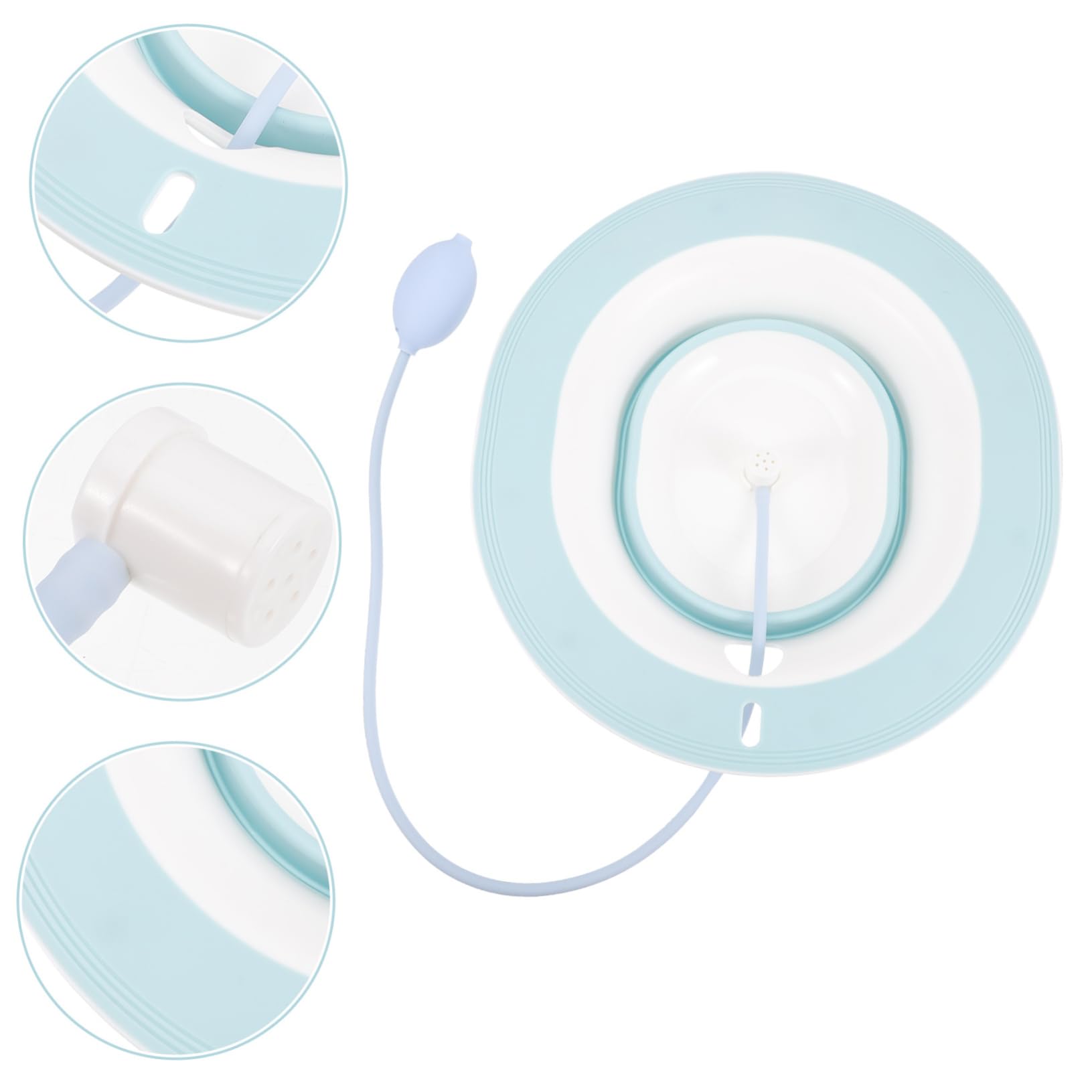 Vaguelly Vasca da Bagno per Igiene Post Parto per Donne in Gravidanza Sitz in Plastica Blu con Design Antiscivolo e Profondità per Immersione Profonda e Bagno Sanitario
