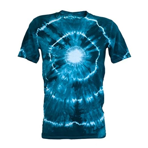 Tie Dye Blue Electric Eye 701707 T-shirt för män, blå, M