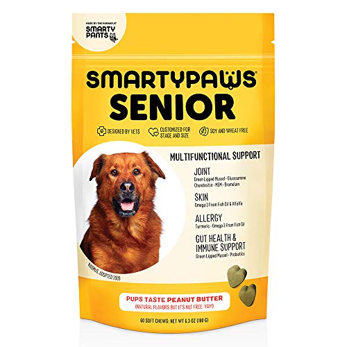 Dog Vitamin and Supplement: Glucosamine, Probiotics for Gut Health & Immune Support, Fish