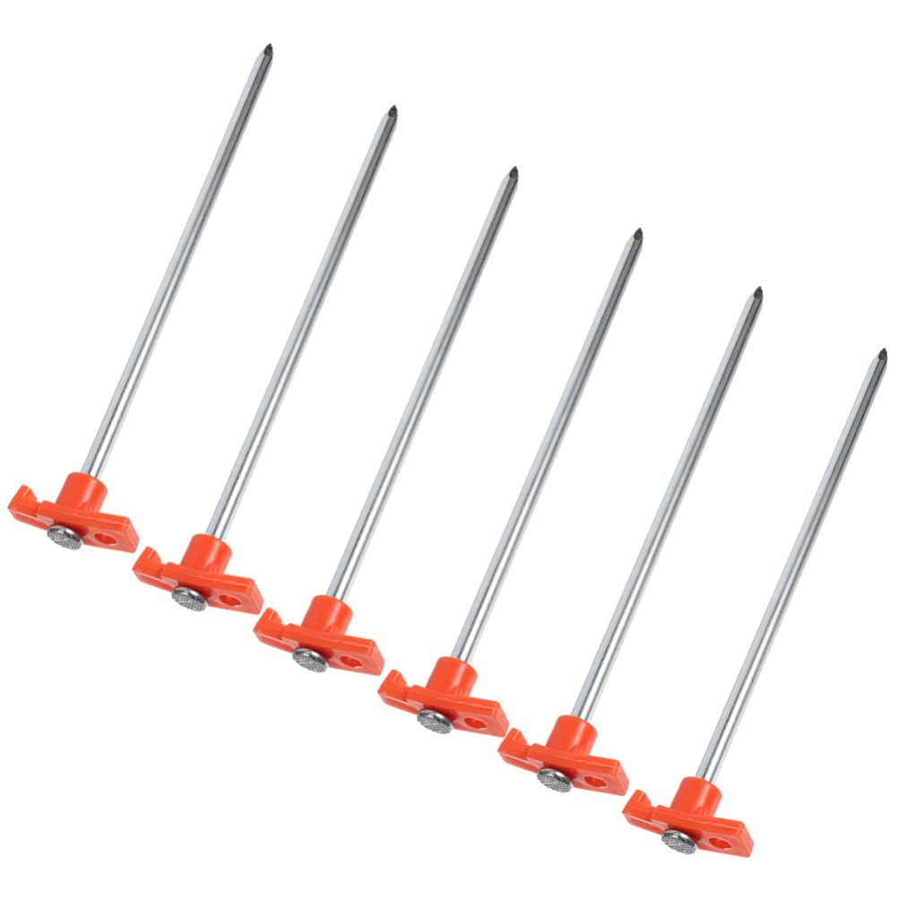 10 Piquets De Tente En Plastique PP – 26,6 Cm – Clous De Sol Carrés Pratiques Pour Camping