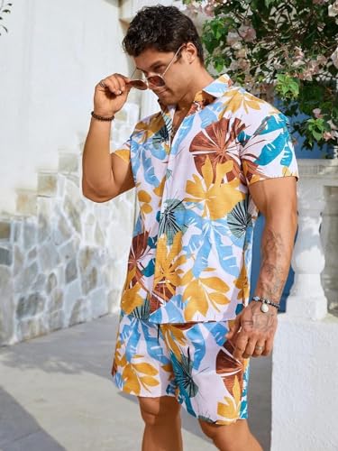 Image of DHRUVI TRENDZ Co Ord Set for Men | Trendy Night Dress for Boys | T-Shirt and Shorts Combo for Lounge | Stylish Summer and Travel Wear |Men's Matching Two-Piece for Vacation