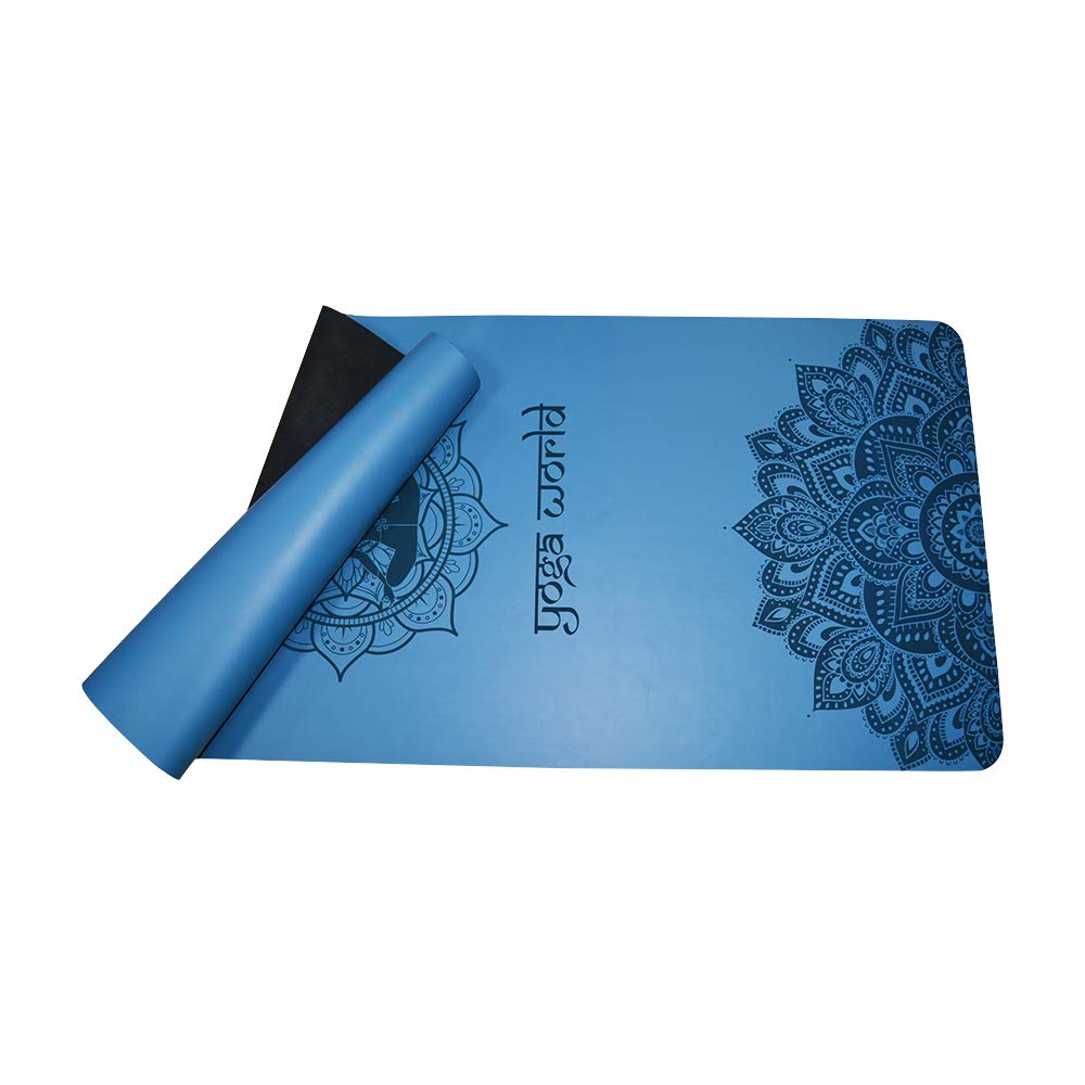 Yoga World Esterilla de yoga Mandala – antideslizante y antideslizante de goma TPE – suave, gruesa y duradera para ejercicios de pilates y entrenamiento en casa – Cojín ecológico biodegradable