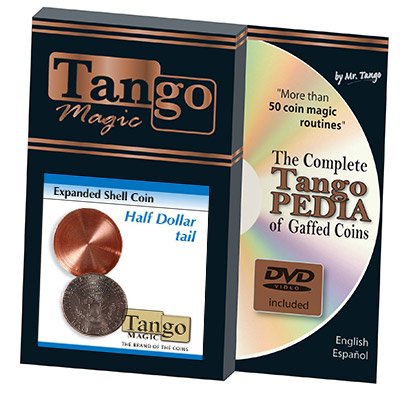 Expanded Shell Coin - Half Dollar (Tail w/DVD)(D0002) by Tango - Trick, _