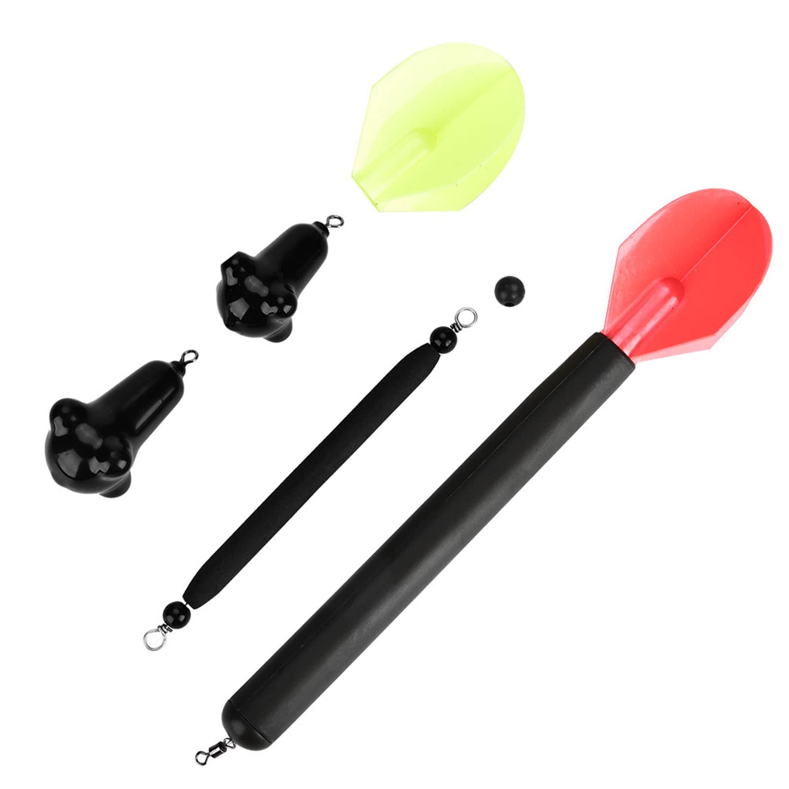 FUZHUI Colored Marker Float Kit with Detachable Tail and Weights, High Buoyancy Plastic for Carp Fishing, Easy to Use and Carry, Includes 85g and 120g Weights, Bright Color for Visibilit