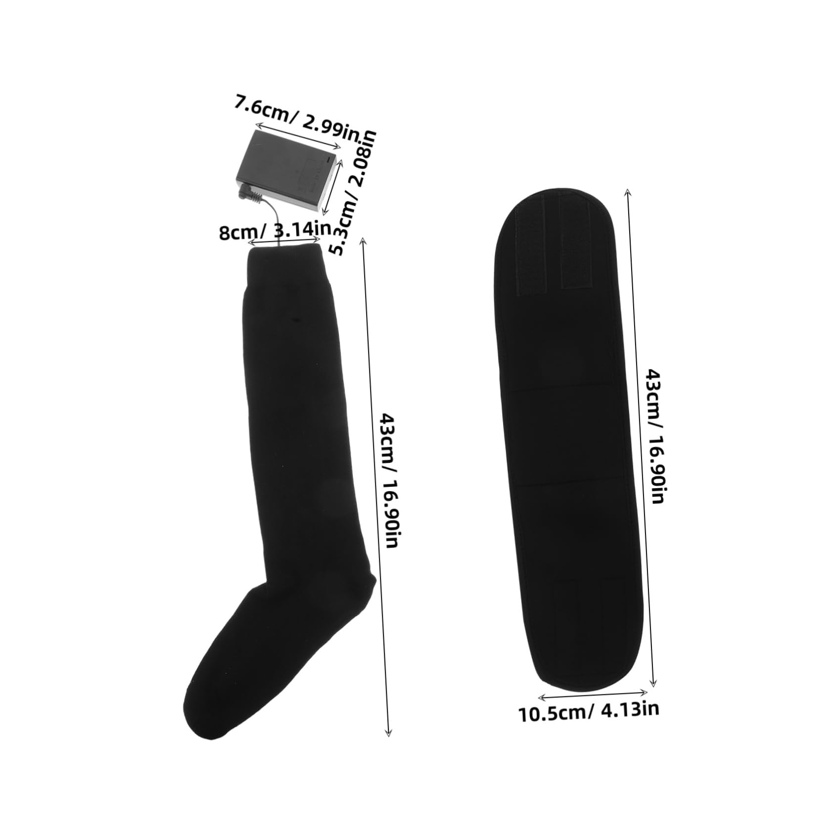 Kisangel 1 Pair USB Rechargeable Heated Socks for Men Women Thermal Foot Warmers for Skiing Hiking Camping Soft Comfortable Quick Heating Temperature Winter Footwear