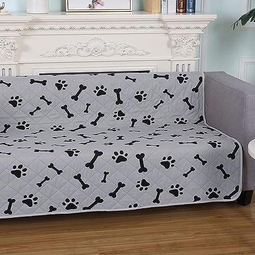 Image of Waterproof Dog Bed Cover - nanbowang Pet Blanket Sofa Couch Furniture Protector for Kids Children Dog Cat, Reversible (40x50 Inch Pack of 1, Grey)