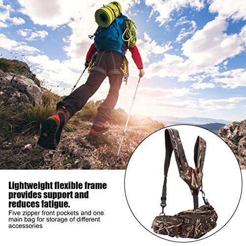 Bolsa de ombro para acampamento, mochila leve para caminhadas ao ar livre, caça flexível para acampa