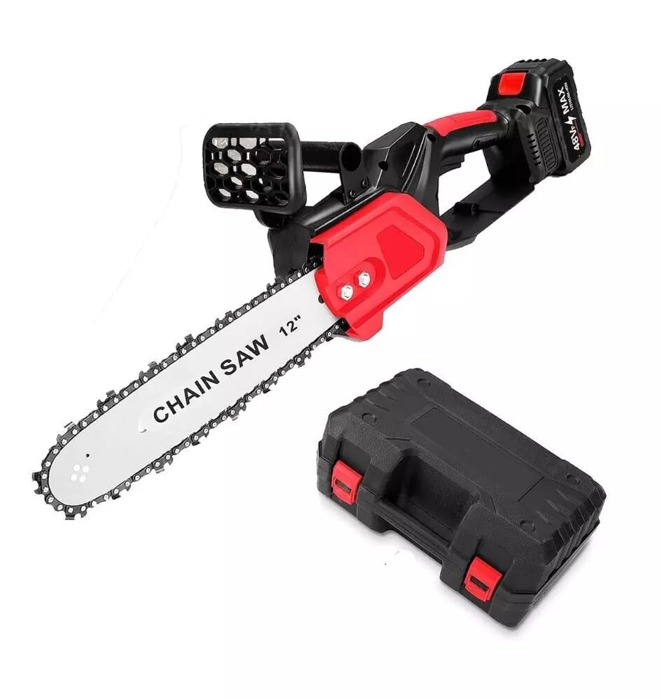 Motosega a Batteria 12 Pollici Mini Elettrosega Completa 2 batterie 48V