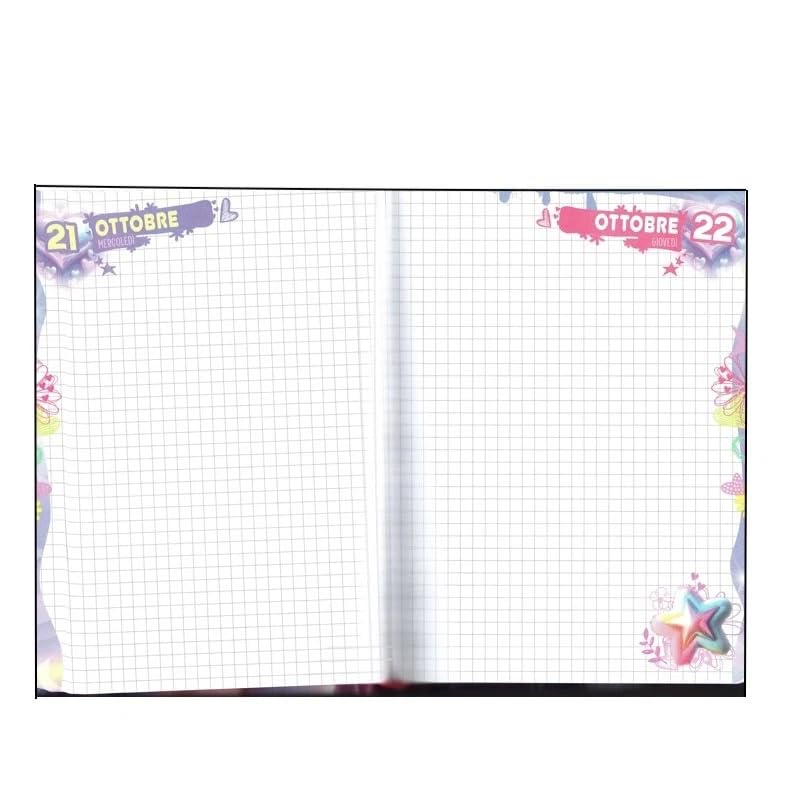 Diario Scuola SJ Gang Girl Gatto 2026/2027 Datato 10 Mesi Standard 20x15 cm + Omaggio Penna Colorata