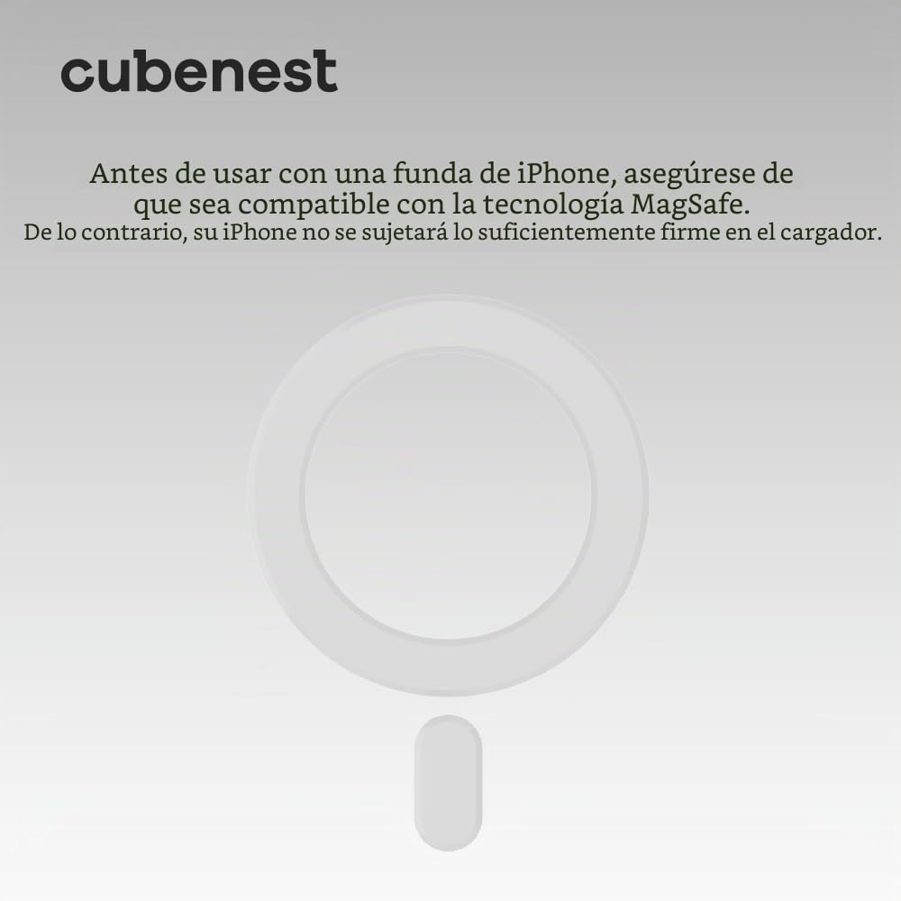 CubeNest Cargador inalámbrico magnético plegable 3 en 1 E310, compatible con MagSafe, compatible con iPhone 12/13/14/15, Apple Watch & AirPods | rotación de 360°, función de carga rápida de 20 W |