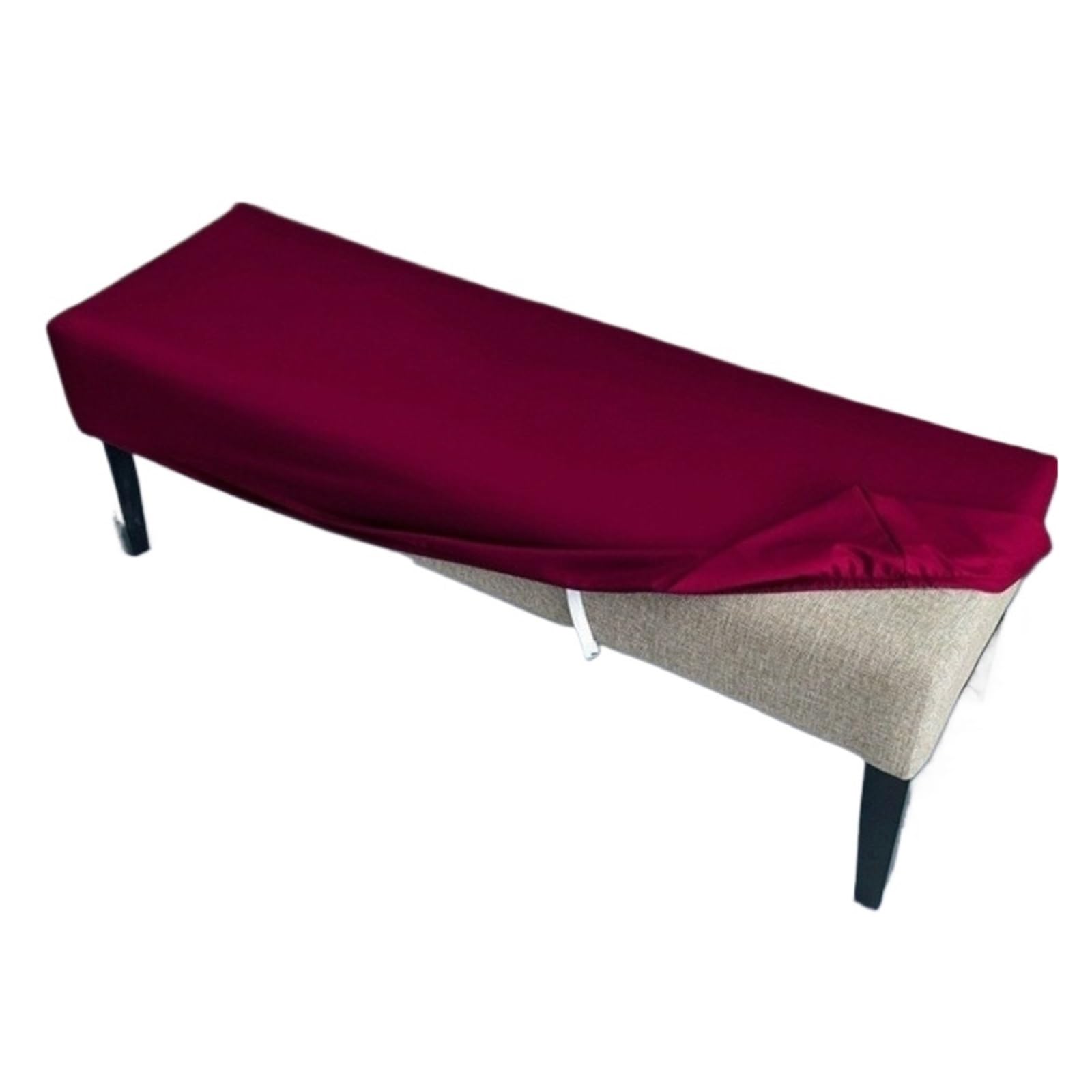 Zgcrumphant Red-L Bench Slipcover Elastic Bench Chair Cover