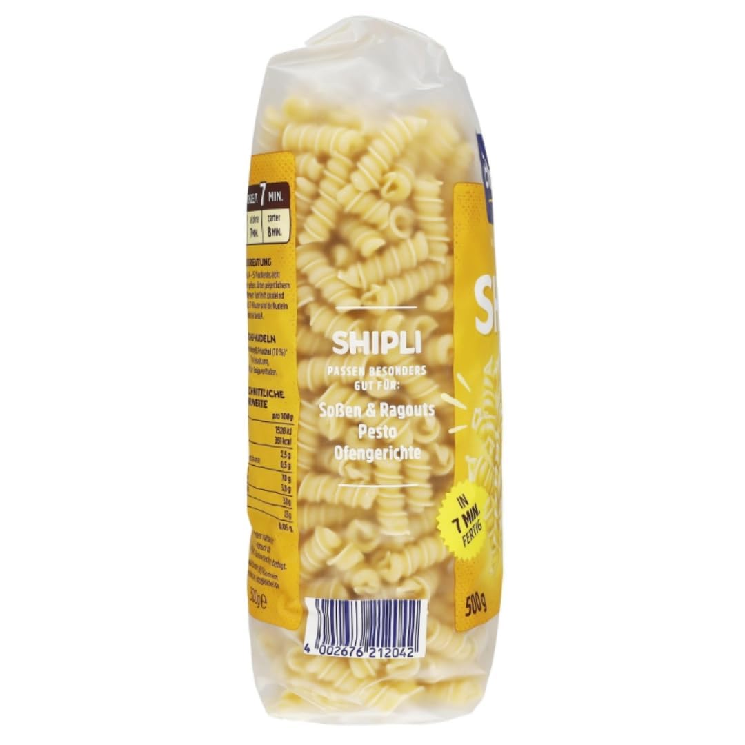 Mit Pufai Grocery, Birkel's No. 1 Shipli aus Hartweizen und Frischei Pasta Nudeln 500 gramm x 12 Stück
