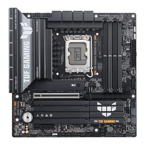 ASUS TUF GAMING B760M-PLUS Mainboard Sockel Intel LGA 1700 (Intel B760, mATX, DDR5 Speicher, PCIe 5.0, 2x M.2, Thunderbolt 4, Aura Sync)