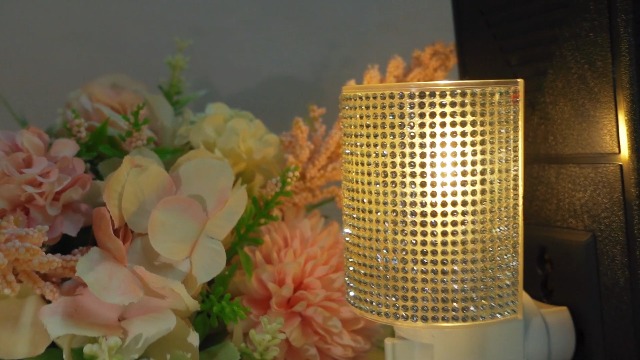 ElectricWise LED Night Light, Night Lights Plug Into Wall with Manual On/Off Switch, Plug in Nights Light with 360° Swivel Plugs Design, Nightlight for Bedroom, Hallway, Warm White Lights(Crystal)