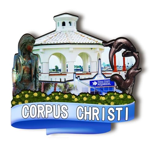 Imán decorativo redondo Orlybar Corpus Christi Texas miniatura 1